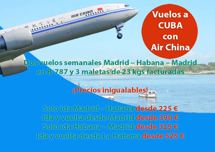 Oferta vuelo a Cuba con Air China