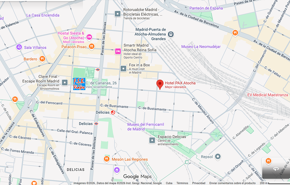 Ubicación de la oficina de FSB Viajes